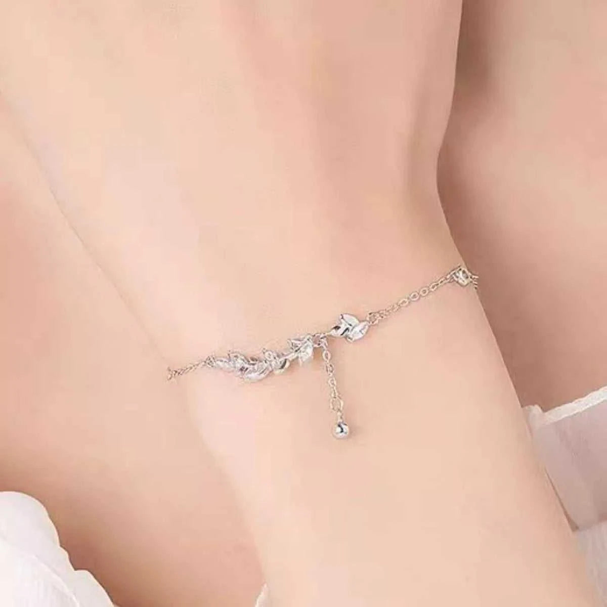 925 Sterling Silver Leaf Bracelet 100500089392764 73 Affordable Fashion Under $100 Jerry's Apparel 