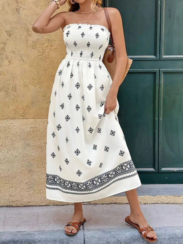 Smocked Tube Midi Dress 100100110658566 41 Affordable Fashion Under $100 Jerry's Apparel 