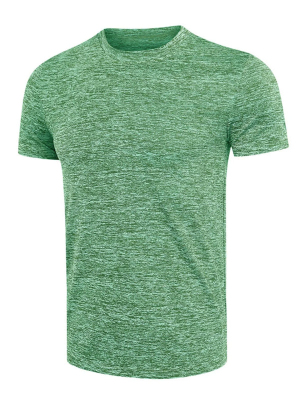Men's Heathered Casual Round Neck T-Shirt