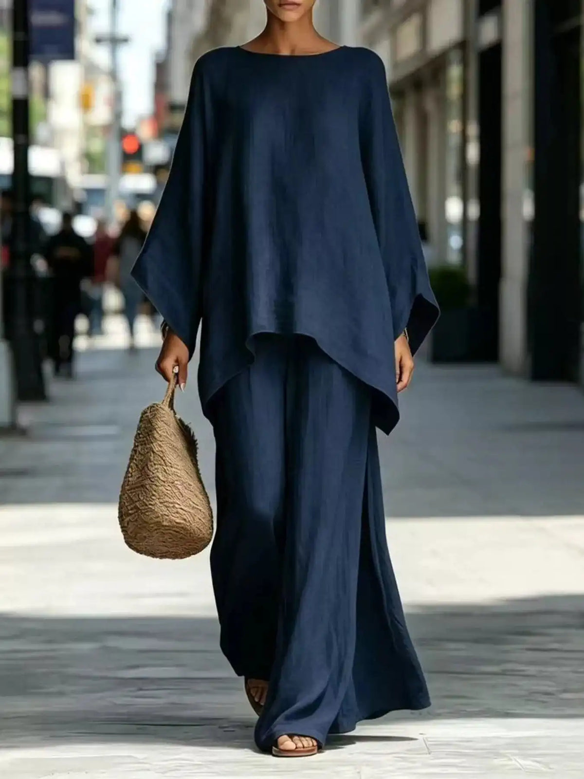 Full Size Batwing Sleeve Top and Wide-Leg Pants Set Plus Size 101001179587547 49 Affordable Fashion Under $100 Jerry's Apparel 