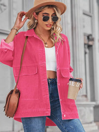 Button Up Long Sleeve Denim Jacket 100100658147198 64 Affordable Fashion Under $100 Jerry's Apparel 