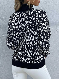 Leopard High Neck Pullover Sweater 100100627892651 40 Affordable Fashion Under $100 Jerry's Apparel 