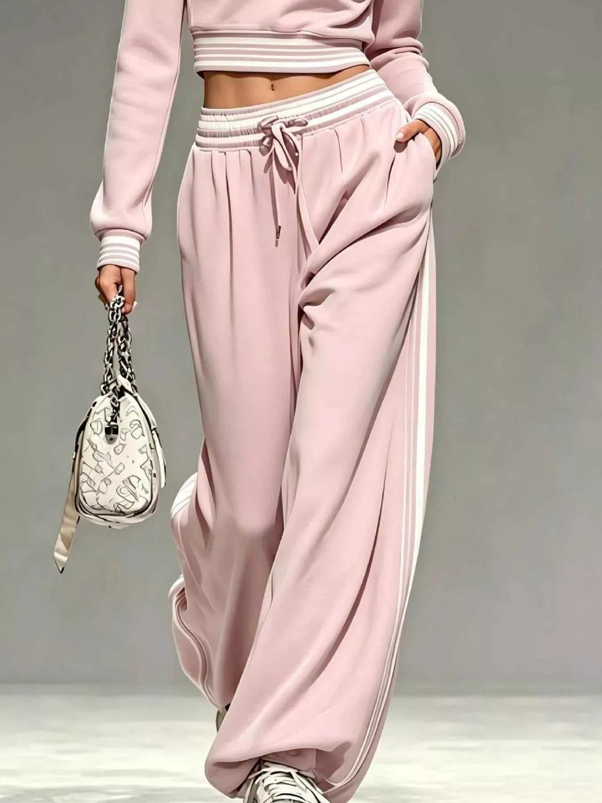 Full Size Half Zip Cropped Top and Pants Set Plus Size 101001454069686 52 Affordable Fashion Under $100 Jerry's Apparel 