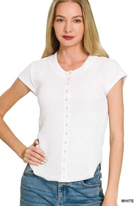 Zenana Double Knit Snap Button Short Sleeve Shirt 100100815631228 24 Affordable Fashion Under $100 Jerry's Apparel 