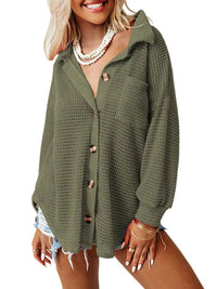 Waffle Knit Button-Down Shirt 100100280060747 40 Affordable Fashion Under $100 Jerry's Apparel 