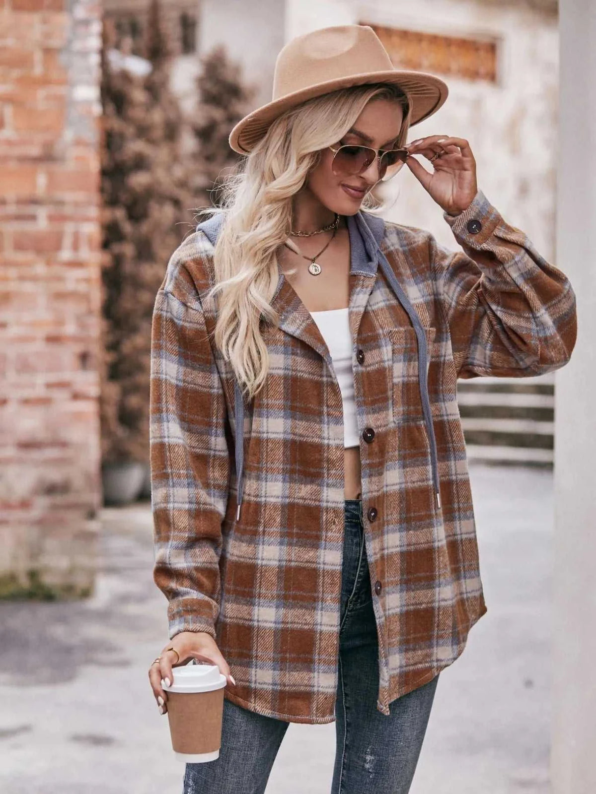 Oversized Plaid Button Up Shacket 100100074094768 50 Affordable Fashion Under $100 Jerry's Apparel 