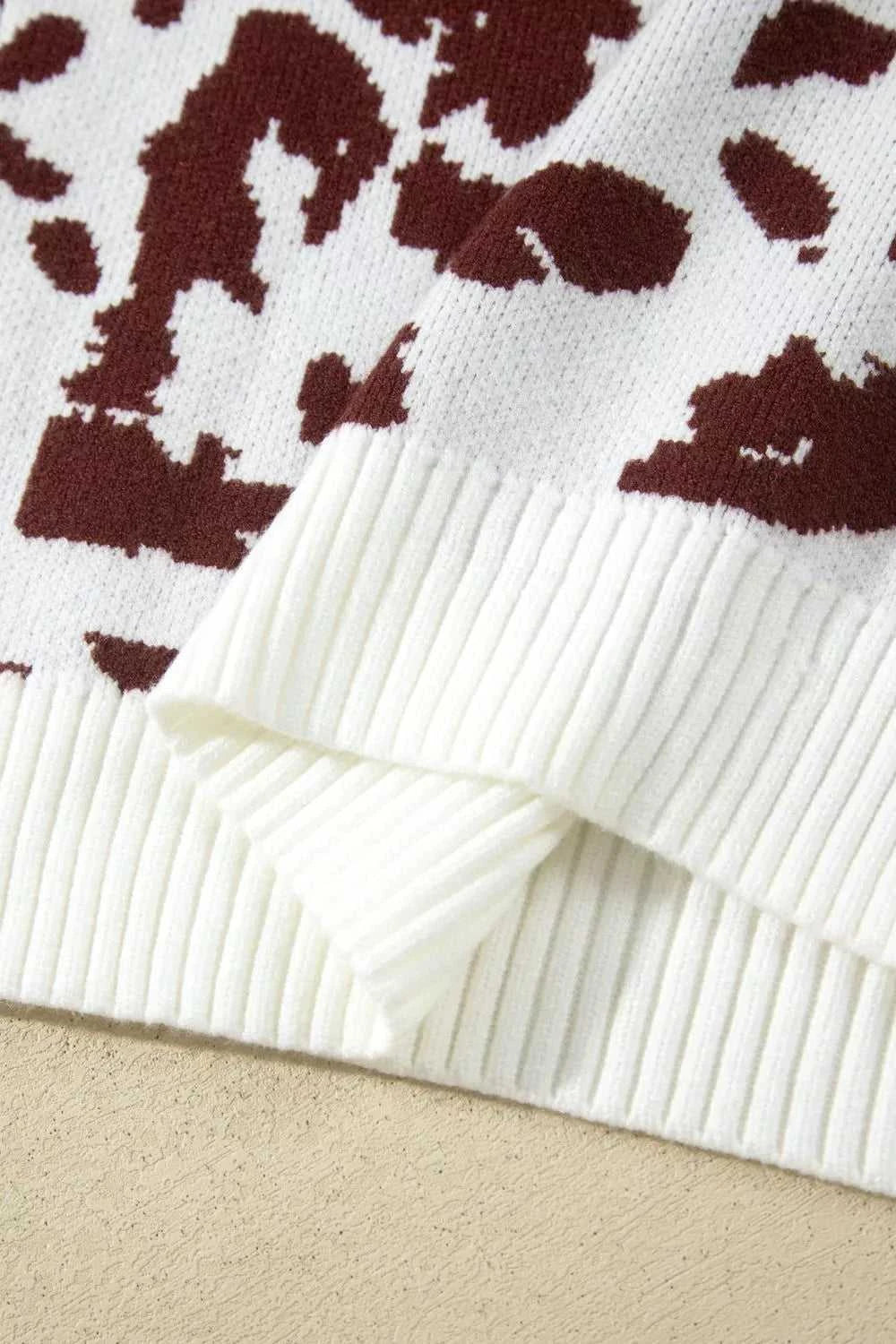 Western Print Cow Pattern Long Sleeve Round Neck Pullover Knitwear Sweater 101002873465913 49 Affordable Fashion Under $100 Jerry's Apparel 