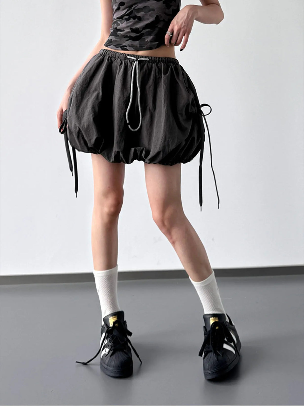 Bubble Drawstring Casual Shorts
