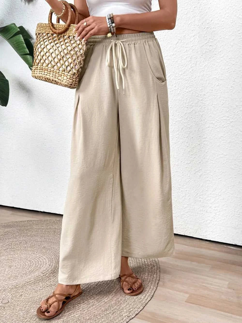 Perfee Drawstring Wide Leg Pants 100100555271238 25 Affordable Fashion Under $100 Jerry's Apparel 