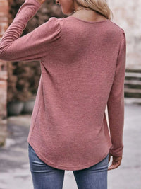 Pleated Square Neck Long Sleeve T-Shirt 100100387874963 31 Affordable Fashion Under $100 Jerry's Apparel 
