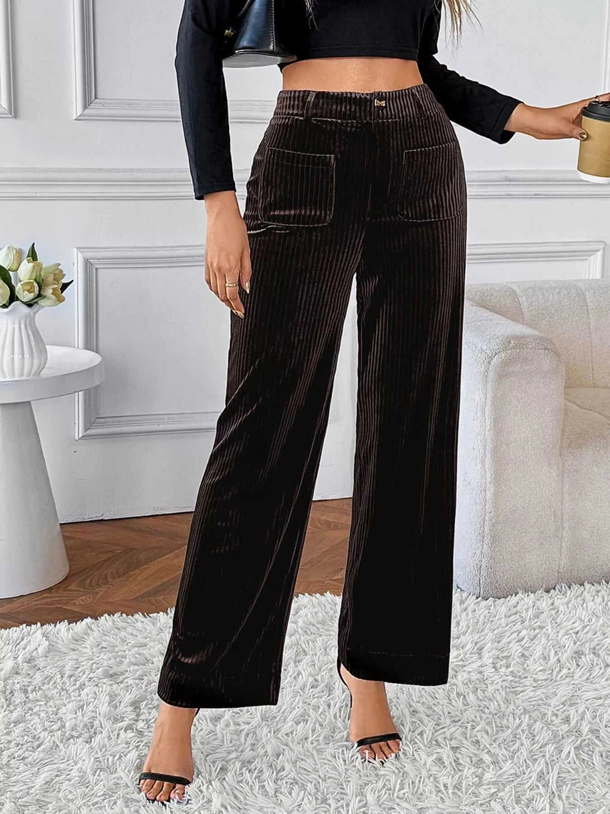 High-Waisted Wide-Leg Pants 100100380349769 39 Affordable Fashion Under $100 Jerry's Apparel 