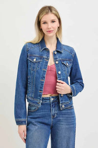 RISEN Basic Fitted Button Down Denim Jacket 100100498931332 68 Affordable Fashion Under $100 Jerry's Apparel 