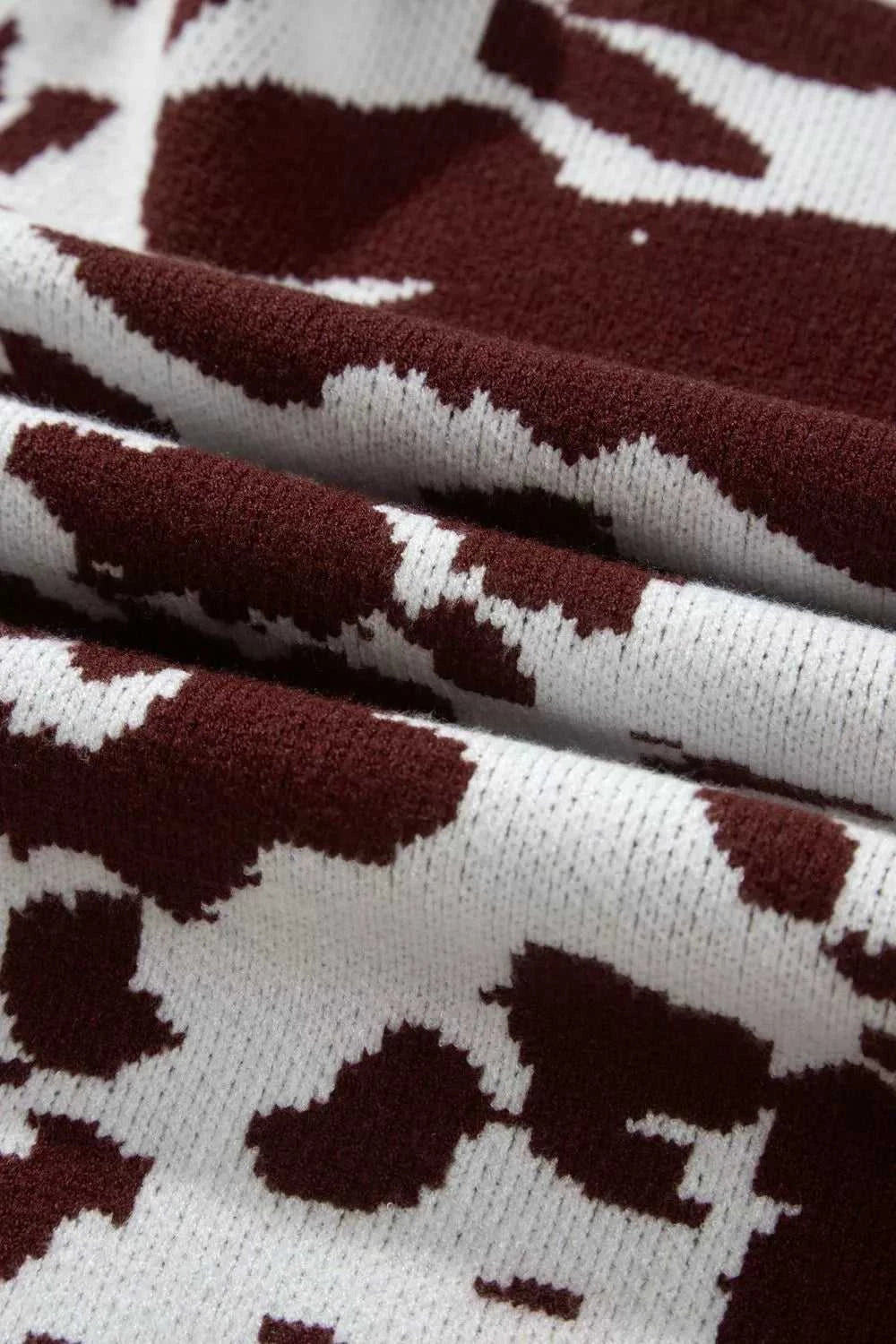 Western Print Cow Pattern Long Sleeve Round Neck Pullover Knitwear Sweater 101002873465913 49 Affordable Fashion Under $100 Jerry's Apparel 