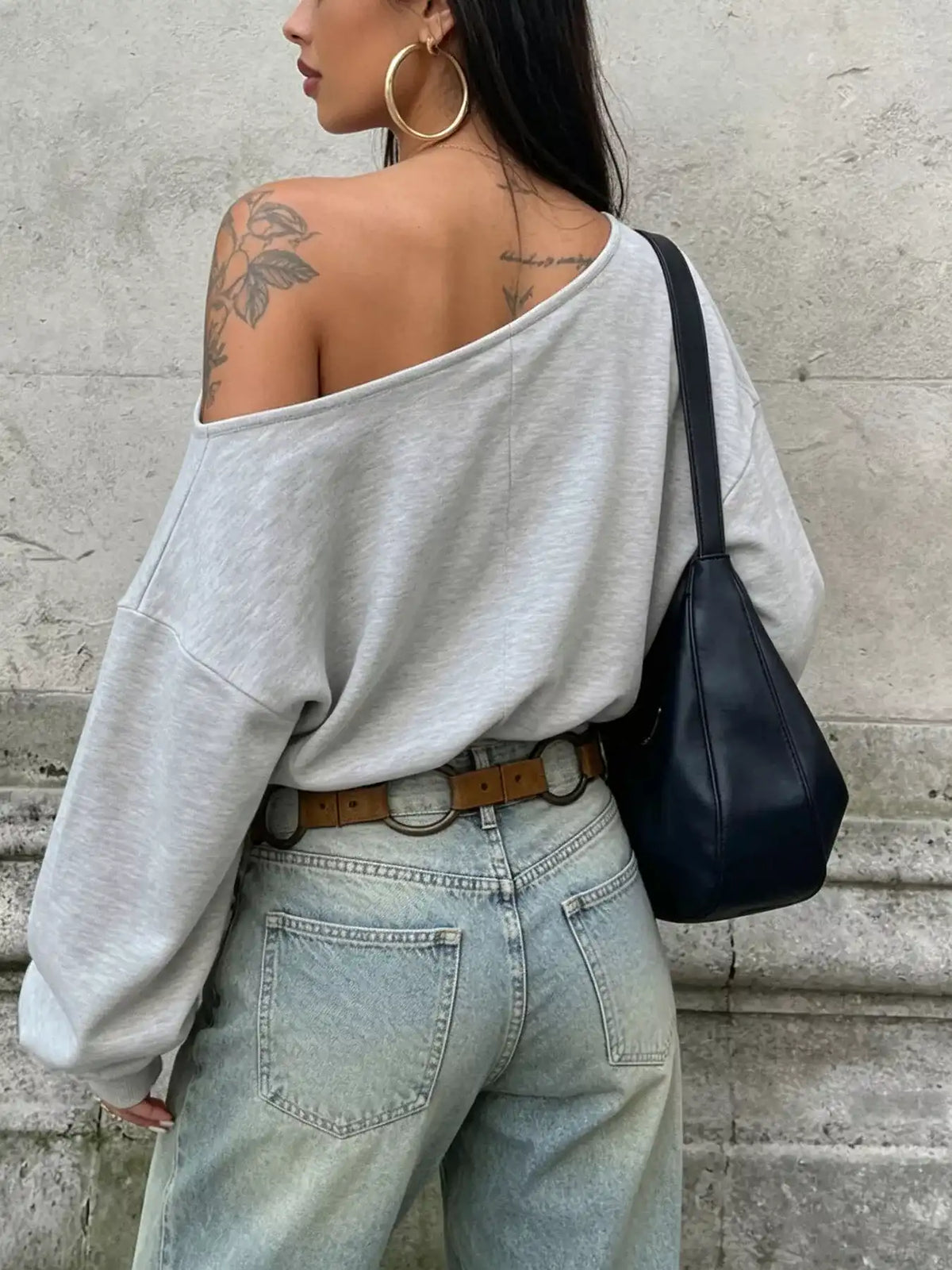 One Shoulder Long Sleeve Casual T-Shirt 101001071490634 47 Affordable Fashion Under $100 Jerry's Apparel 