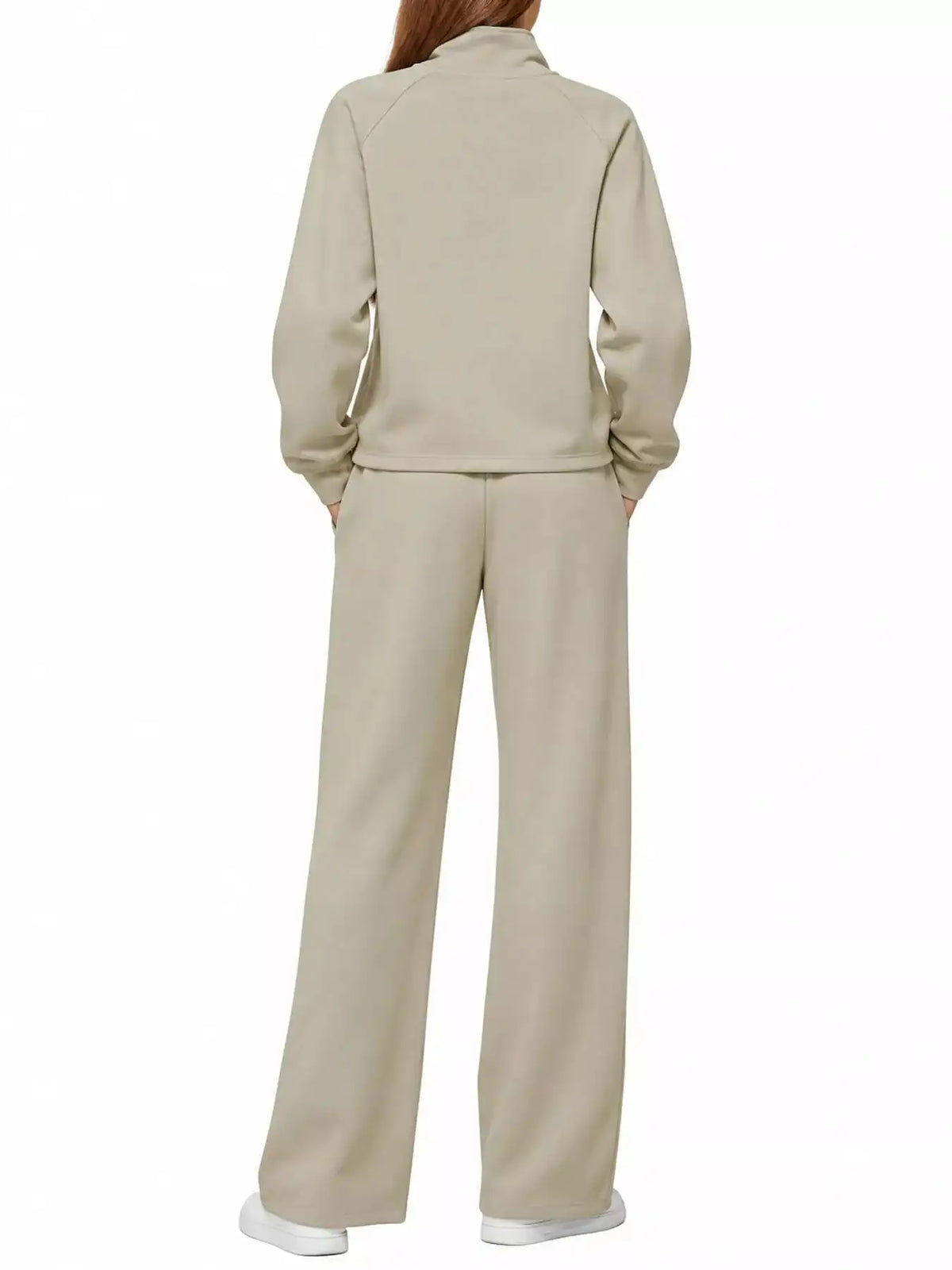 Half-Zip Sweatshirt and Wide-Leg Pants Set 101001840100593 40 Gifts for Her Jerry's Apparel 