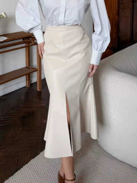 Slit Mermaid Midi Skirt 100100884632830 49 Affordable Fashion Under $100 Jerry's Apparel 