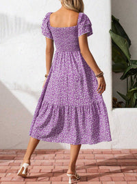Floral Print Smocked Ruffle Sleeves Dress 100100039252836 42 Affordable Fashion Under $100 Jerry's Apparel 