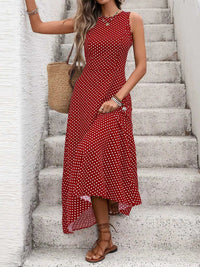 Sleeveless Polka Dot Maxi Dress 100100510800642 32 Gifts for Her Jerry's Apparel 