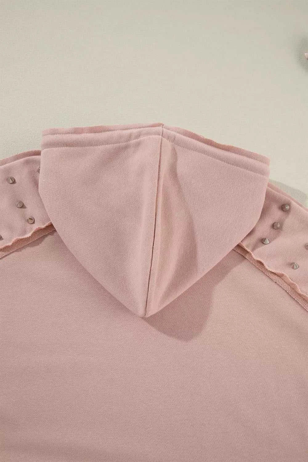 Drawstring Studded Shoulder Hoodie 100100808351688 57 Affordable Fashion Under $100 Jerry's Apparel 