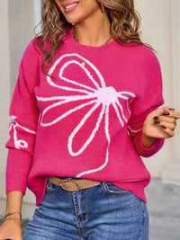 Floral Crew Neck Long Sleeve Sweater 100100448396128 47 Affordable Fashion Under $100 Jerry's Apparel 