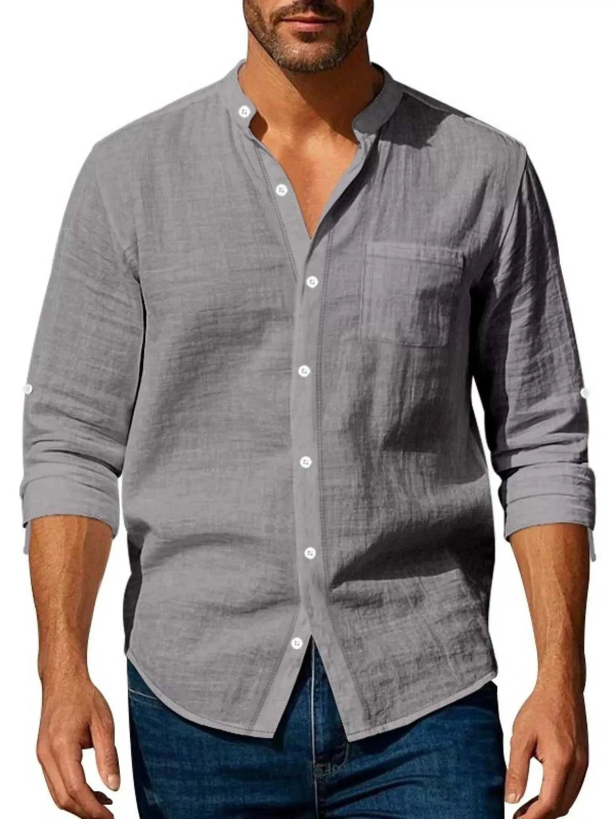 Men's Full Size Button Up Long Sleeve Shirt Plus Size 100400079736642 30 Affordable Fashion Under $100 Jerry's Apparel 
