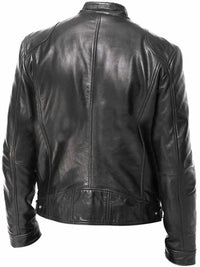 Men's Full Size Leather Biker Jacket with Zipper Pockets Plus Size 100400980565506 68 Affordable Fashion Under $100 Jerry's Apparel 