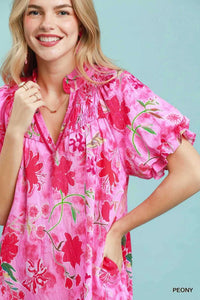 Umgee Floral Ruffle Hem Mini Dress 100100711901985 64 Affordable Fashion Under $100 Jerry's Apparel 