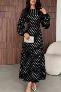 Polka Dot Long Sleeve Maxi Dress 101001469171625 35 Affordable Fashion Under $100 Jerry's Apparel 