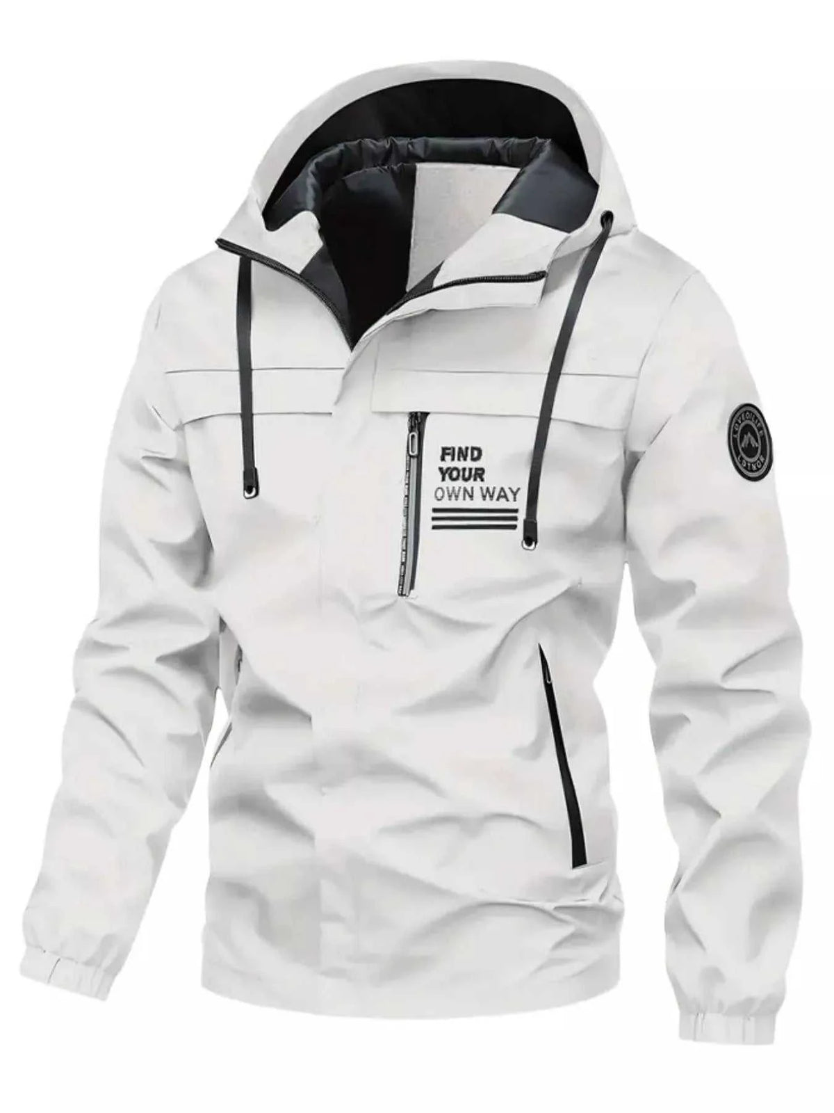 Men's Plus Size Hooded Outdoor Windproof Jacket 100400020555946 71 Affordable Fashion Under $100 Jerry's Apparel 