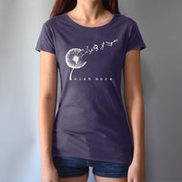 Uni-T Women’s Bamboo Dandelion T-Shirt – Inspirational Graphic Tee “Wish More”