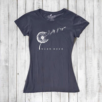Uni-T Women’s Bamboo Dandelion T-Shirt – Inspirational Graphic Tee “Wish More”