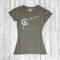Uni-T Women’s Bamboo Dandelion T-Shirt – Inspirational Graphic Tee “Wish More”