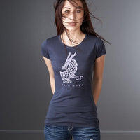 Uni-T Women's Bamboo Dragon T-Shirt – Dragon Graphic Tee "Dare More"