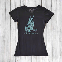 Uni-T Women's Bamboo Dragon T-Shirt – Dragon Graphic Tee "Dare More"