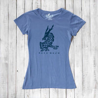 Uni-T Women's Bamboo Dragon T-Shirt – Dragon Graphic Tee "Dare More"