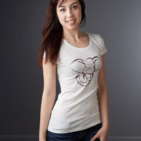 Uni-T Women’s Bamboo Organic Cotton Elephant Graphic Tee – Animal Lover Shirt