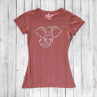 Uni-T Women’s Bamboo Organic Cotton Elephant Graphic Tee – Animal Lover Shirt