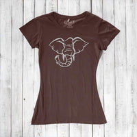 Uni-T Women’s Bamboo Organic Cotton Elephant Graphic Tee – Animal Lover Shirt