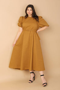 CAN'T STOP ME WOVEN MIDI DRESS
