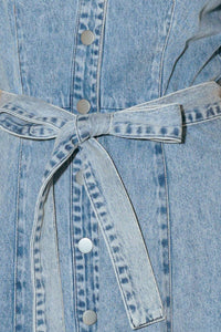 BAREFORM LIGHT DENIM MIDI DRESS