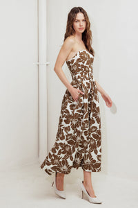 MORNING DEW WOVEN MIDI DRESS