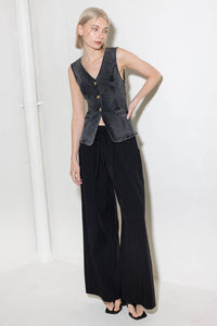 HEAVENLY BLISS BLACK DENIM VEST