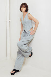 CITY RIVETS KNIT WOVEN PANTS