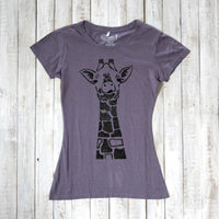 Women's Giraffe T-shirt - Animal Print Tee
