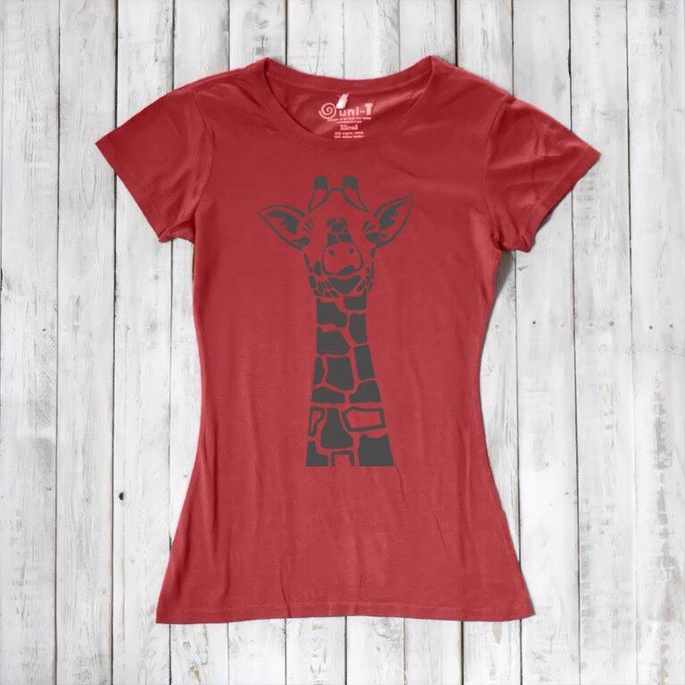 Women's Giraffe T-shirt - Animal Print Tee