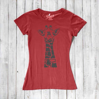Women's Giraffe T-shirt - Animal Print Tee