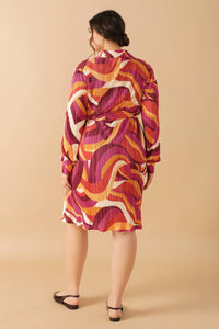 GET ON BOARD WOVEN PLISSE MINI DRESS