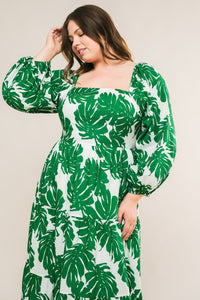 ALL THE DRAMA WOVEN MIDI DRESS