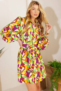 WORLD IS YOUR OYSTER WOVEN MINI DRESS