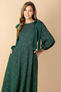 COSMIC REFLECTIONS WOVEN MIDI DRESS